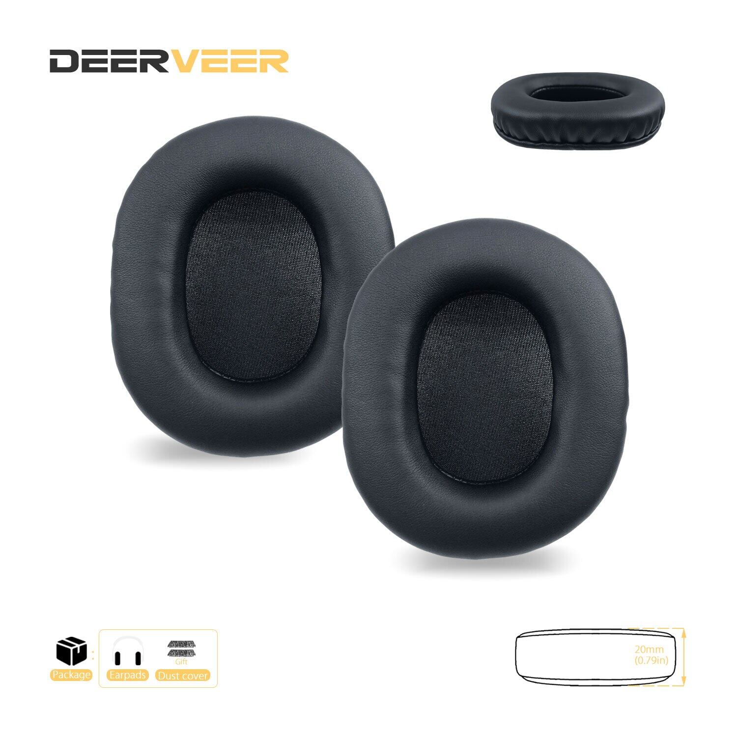 DEERVEER Replacement Earpad For Turtle Beach Stealth 300 400 500 600 Headphones Thicken Memory Foam Cushions