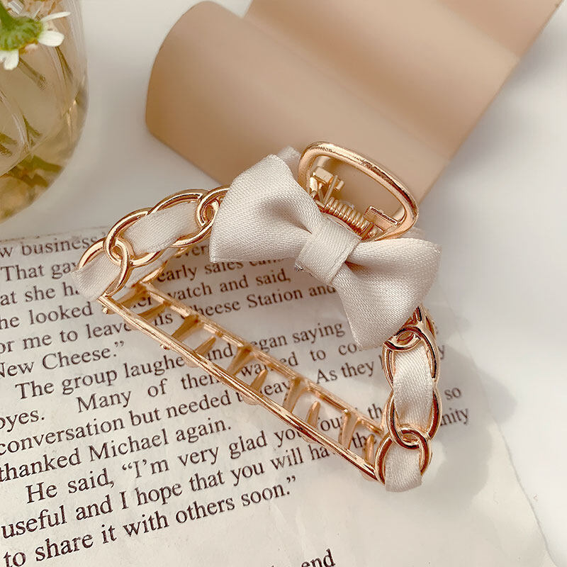 FINE TOO Korean Fashion Bow Knot Claws Clips Princess Elegant Simple Lady Hair Clips Women Fashion Accessories