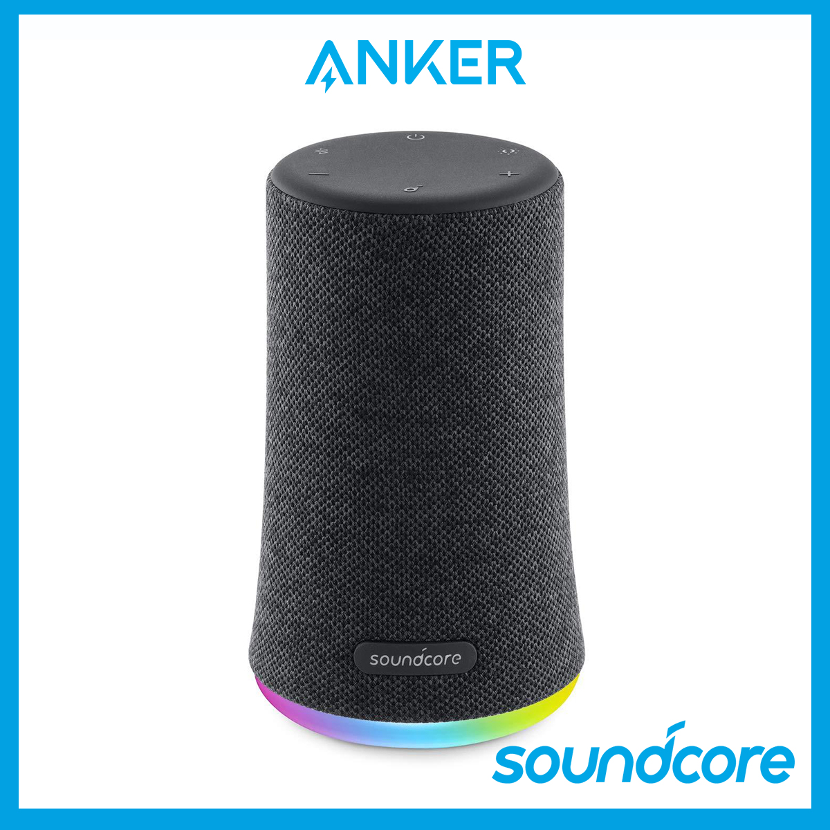 Anker Soundcore Flare Mini 360° Bluetooth Speaker with IPX7 Waterproof, Bigger Bass, Ambient LED Light, 12-Hour Playtime