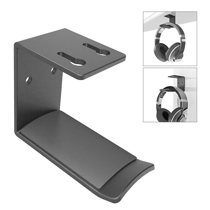 BlueWow Headphone Hanger Headset Stand Hook Headphone Holder With Rubber Mat Under-Desk Headphone Hanger Holder HH-009