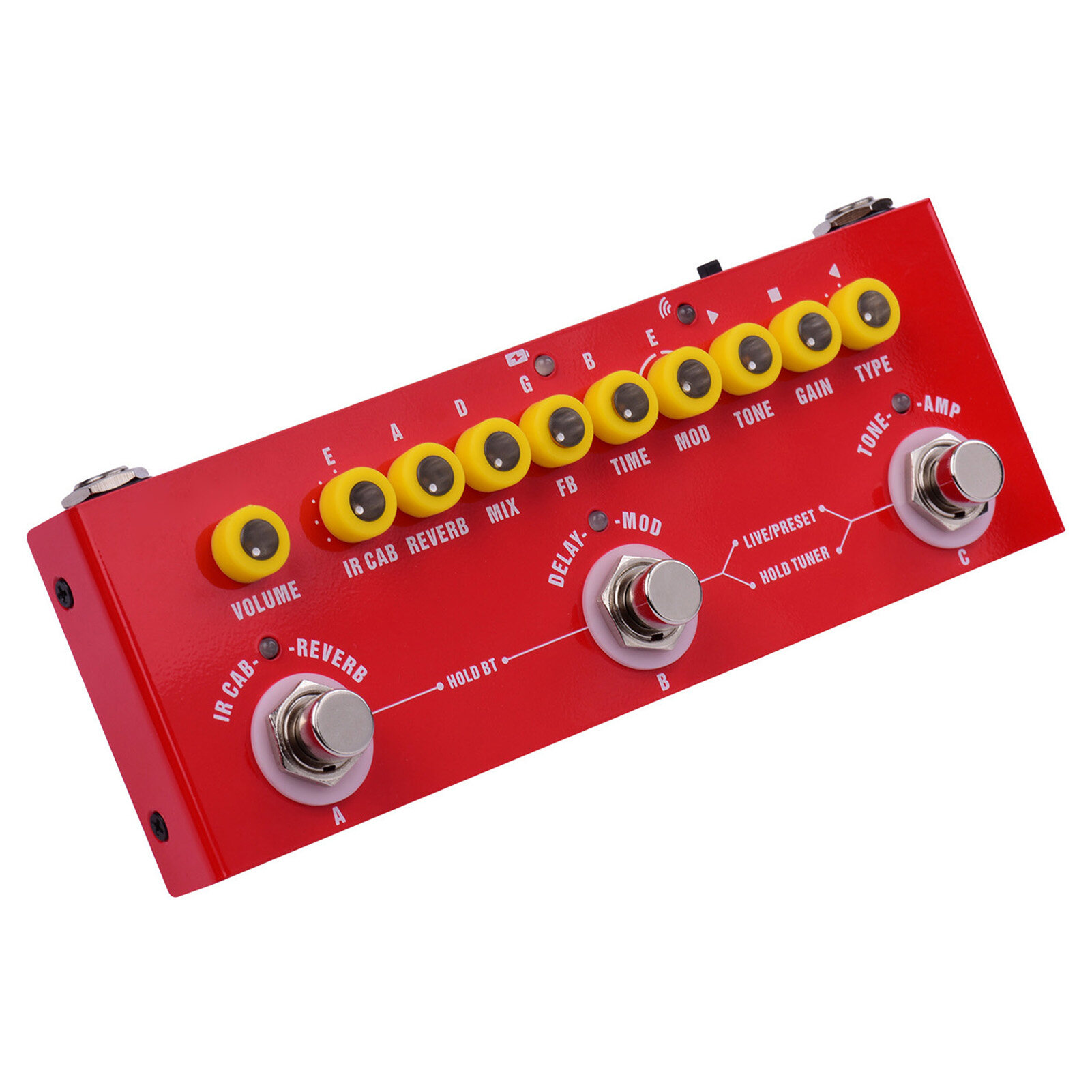 Portable Multi-functional Electric Guitar Combined Effects Pedal Built-in Bat-tery with Phone Recording Wireless Music Playback Audio Interface Function