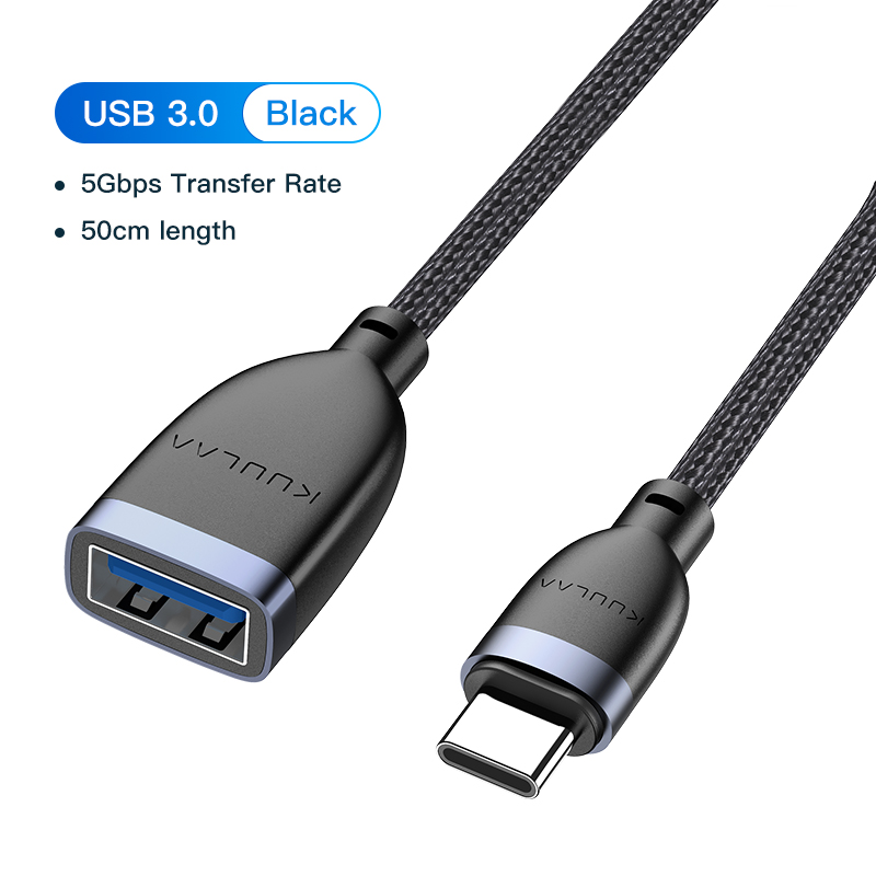 KUULAA USB C to USB OTG Adapter USB 3.0 2.0 Cable USB Type C Male to Female Cable Adapter for MacBook Pro Samsung Type-C Adapter