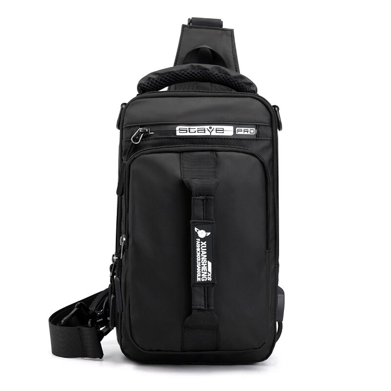 Men Bags Crossbody Bags Shoulder Bags Fashion Waist Bags Nylon Handbags Backpacks Waterproof Sling Bags Chest Bags with USB Interface for Men Outdoor Sports