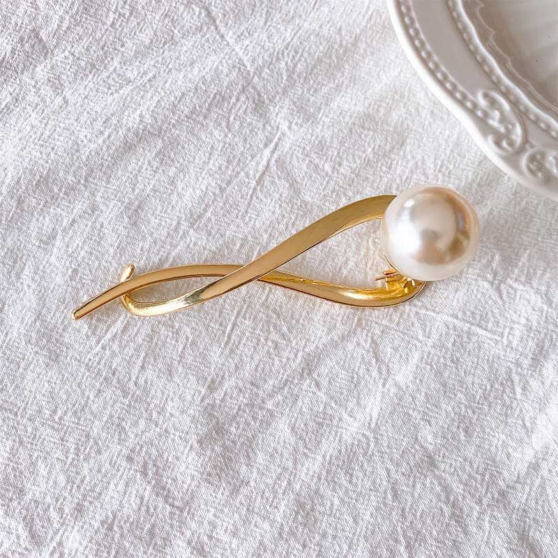 Big Pearl Hair Claw for Women Metal Gold Silver Color Hair Clips Bride Wedding Hairstyle Hairpins Korean Style Simple Elegant Female Hair Accessories