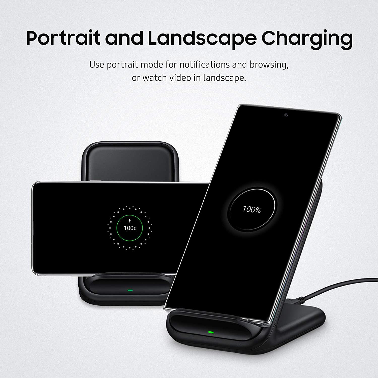 ✔ Samsung 15W Fast Charge 2.0 Wireless Charger Stand Fast Charger With Fan Cooling - Black SG Version with Warranty EP-N5200TBEGUS Apple Portable Power Bank Oppo Vivo Huawei Xiaomi Redmi