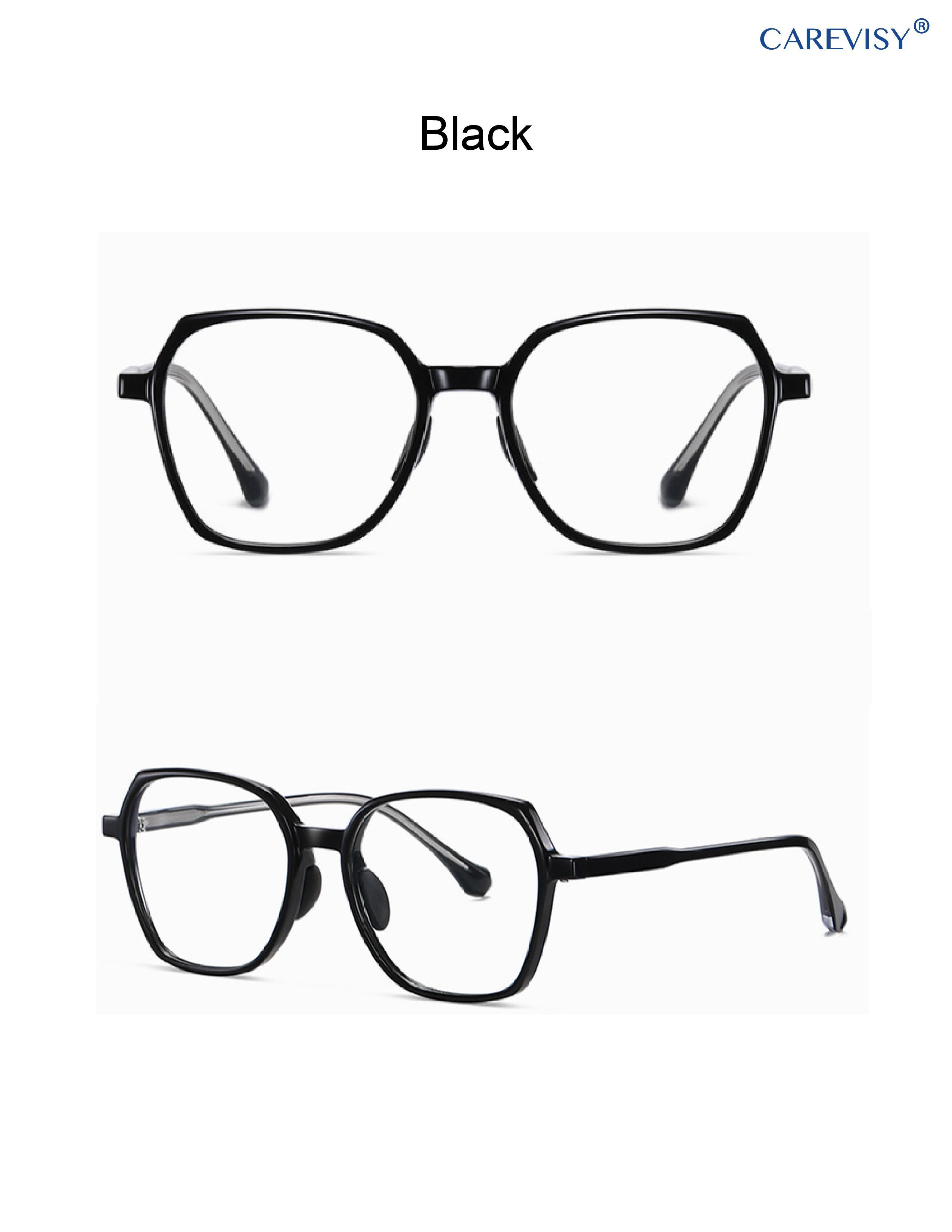 CAREVISY Ins Style Anti Blue Light Glasses Computer Glasses Spectacles Anti Radiation Anti Eye Fatigue PC Gaming Eyeglasses for Adults Men Women C6064