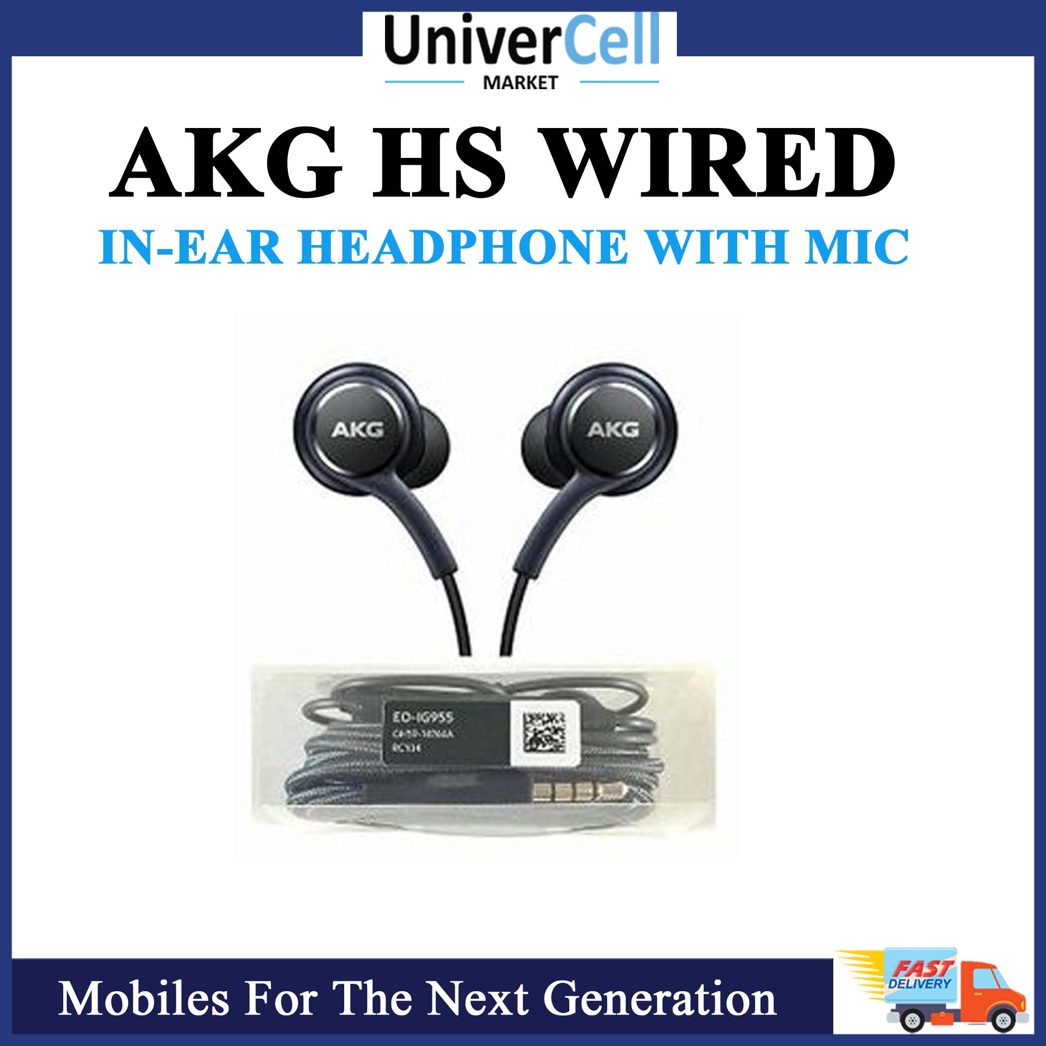AKG Wired Headset, with in-build Microphone, Brand New With Best Quality