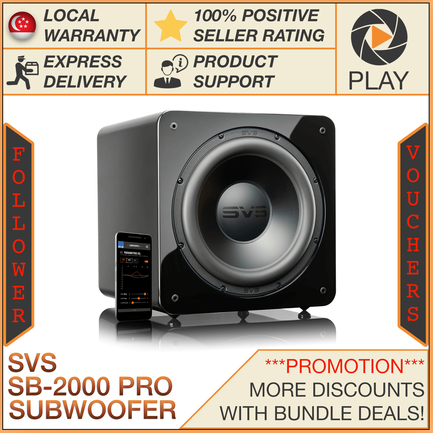 SVS SB2000 Pro Active Subwoofer (SB-2000)